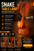 3D Cobra Lamp – Unleash Elegance. Illuminate Power.
